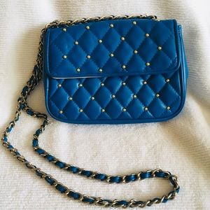 Small blue shoulder bag by Vanessa